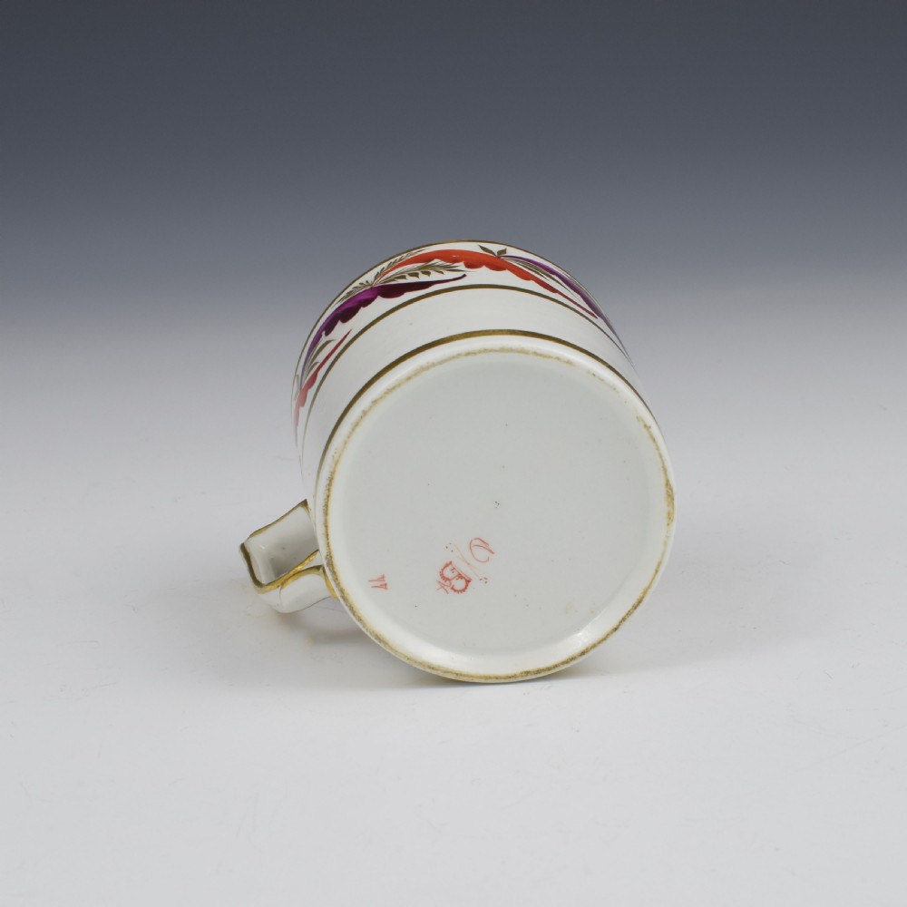 Fine Georgian Derby Porcelain Coffee Can Ear Shape Handle c.1815 View VI