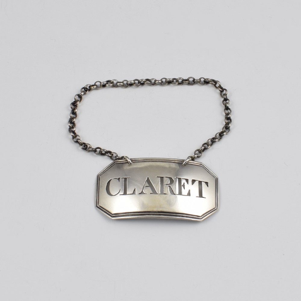 Georgian Silver Decanter Wine Label Claret Susannah Barker