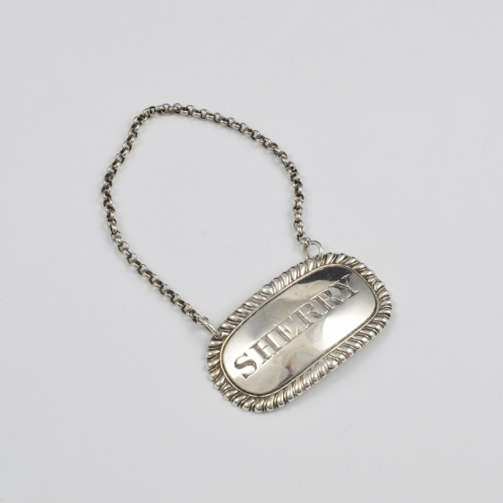 Georgian Scottish Silver Sherry Decanter Wine Label George McHattie Edinburgh c.1820 View II