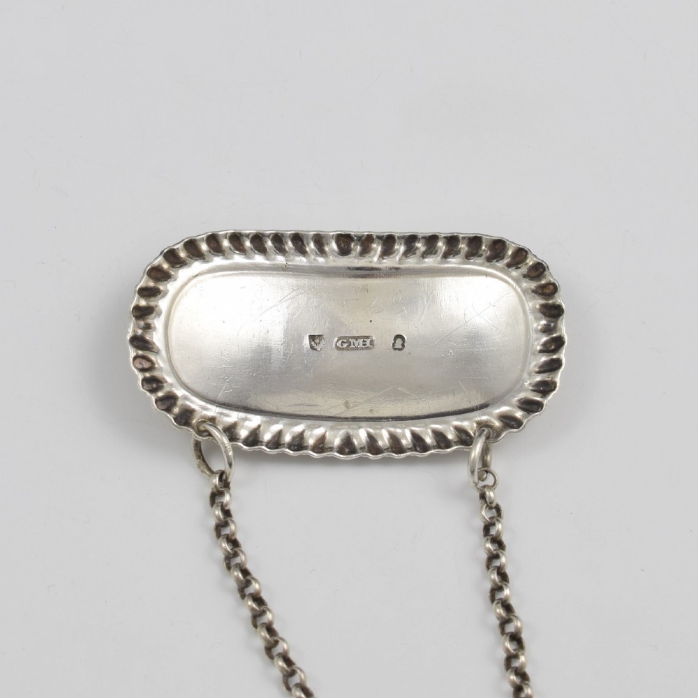 Georgian Scottish Silver Sherry Decanter Wine Label George McHattie Edinburgh c.1820 View V