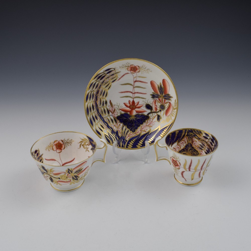 Spode Porcelain Imari Trio (Cup & Saucer) Banana Tree Pattern 2214 c.1815 View II