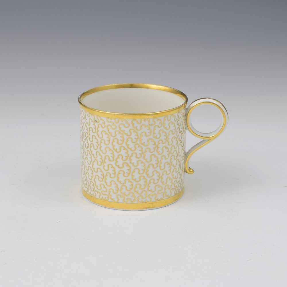 Barr Flight & Barr Worcester Porcelain Seaweed Coffee Can c.1805