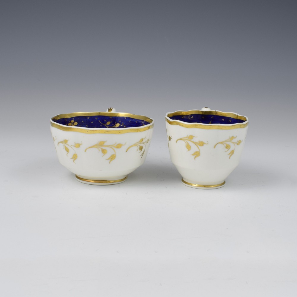 New Hall Porcelain Landscape Cup & Saucer Trio Pattern 3750 c.1830 View VII