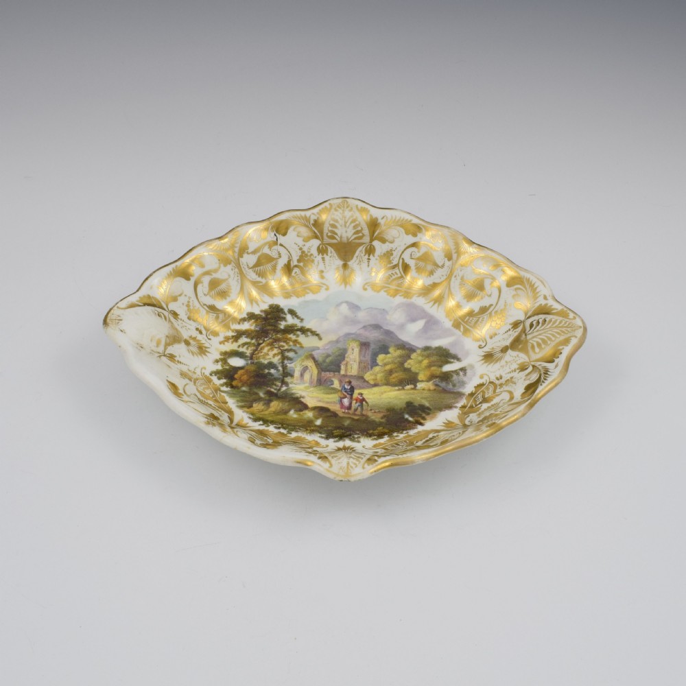 Derby Porcelain Dessert Dish George Robertson Landscape View In Italy c.1815 View III