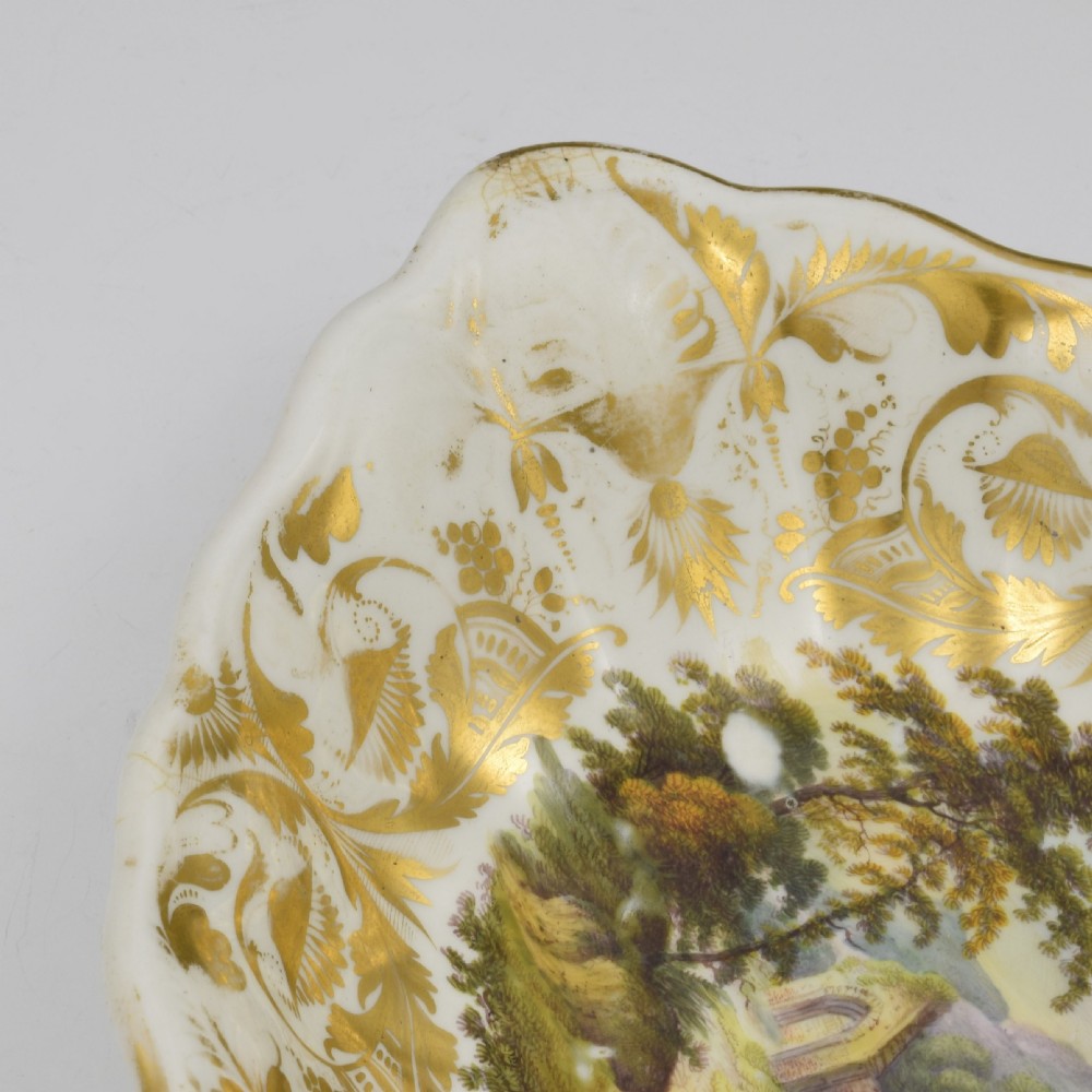 Derby Porcelain Dessert Dish George Robertson Landscape View In Italy c.1815 View VII