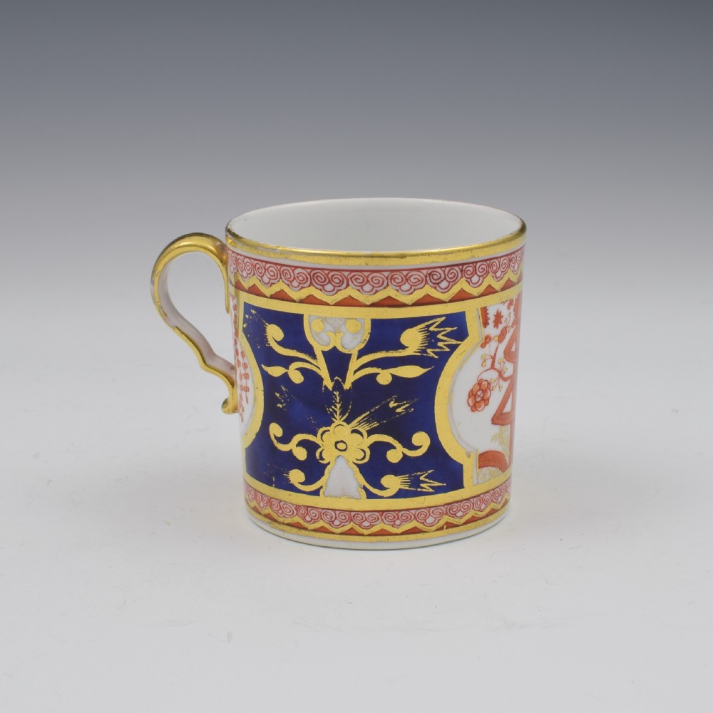 Spode Porcelain Dollar Pattern Coffee Can & Saucer c.1805 Pattern 715 View III