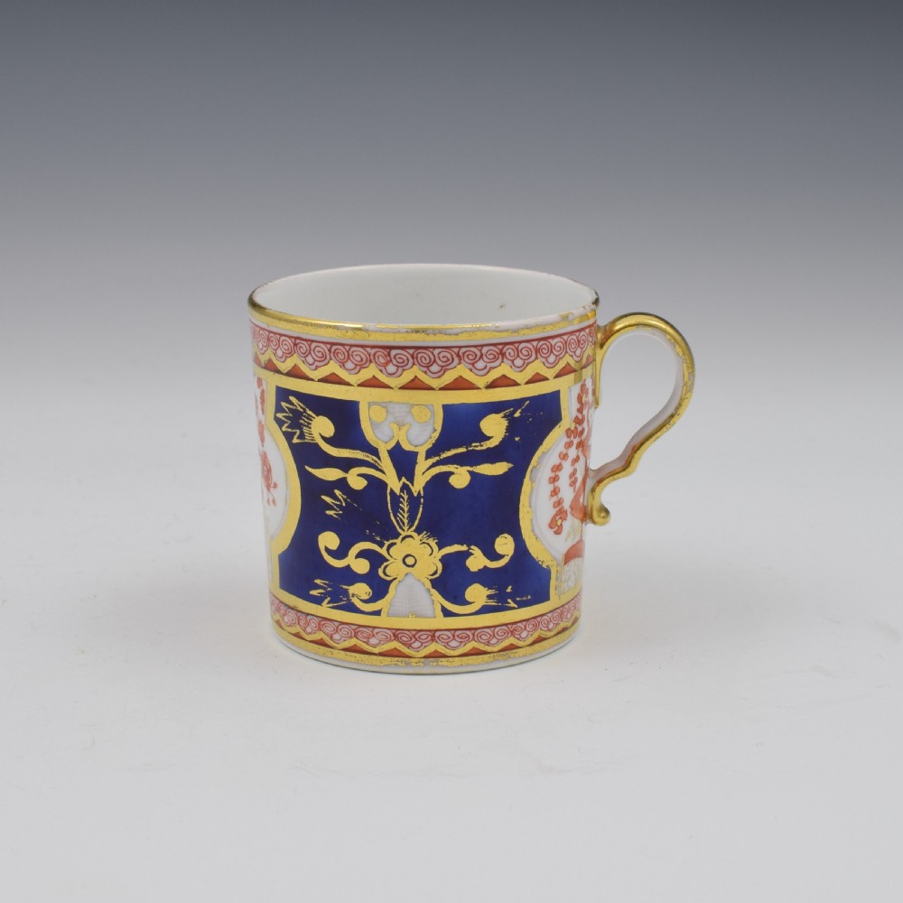 Spode Porcelain Dollar Pattern Coffee Can & Saucer c.1805 Pattern 715 View V