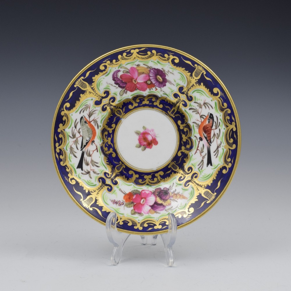 Coalport Porcelain Coffee Cup & Saucer Bird Pattern 759 c.1820 View VIII