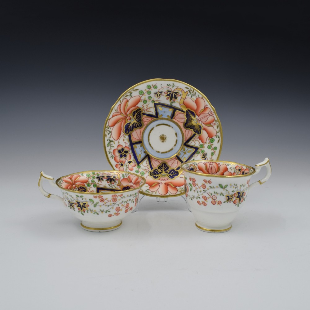 Regency Minton Porcelain Cup & Saucer Trio Pattern 512 c.1830 View II
