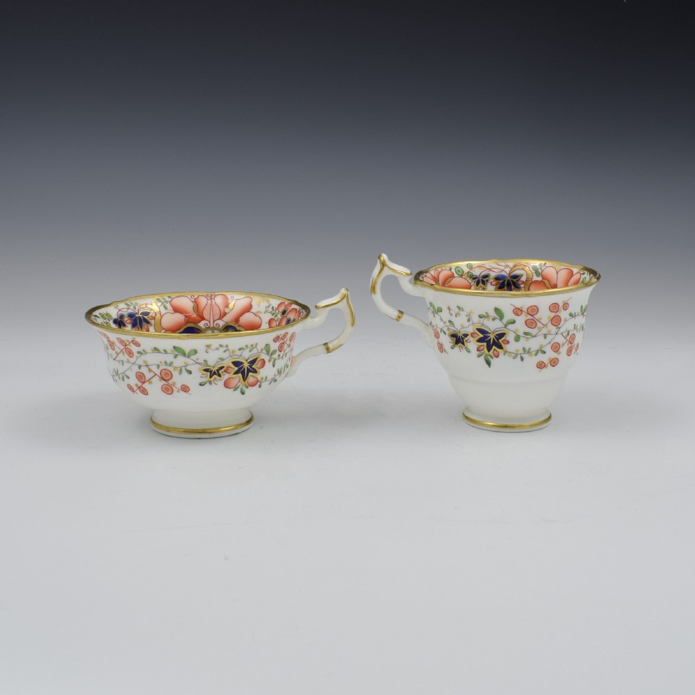 Regency Minton Porcelain Cup & Saucer Trio Pattern 512 c.1830 View V