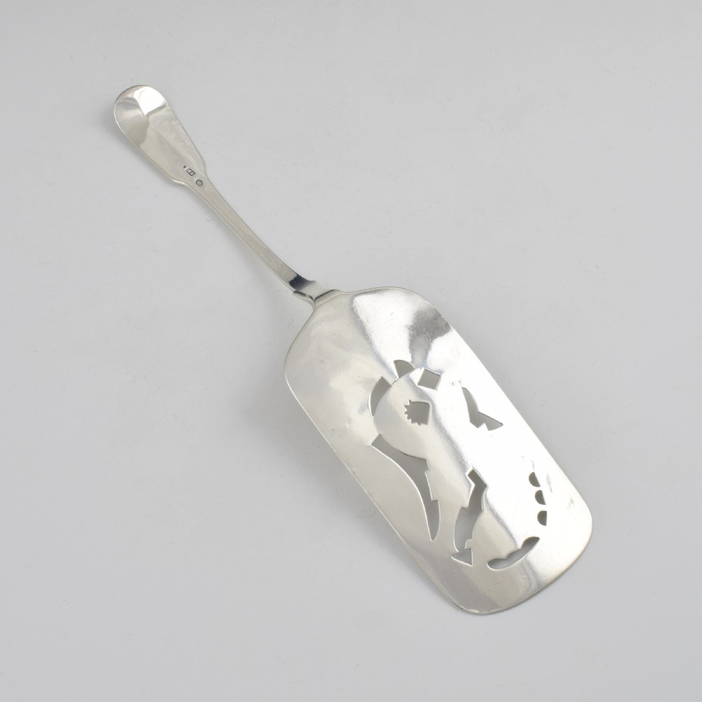 Antique Georgian Irish Silver Fish Slice Samuel Neville Dublin 1823 View IX