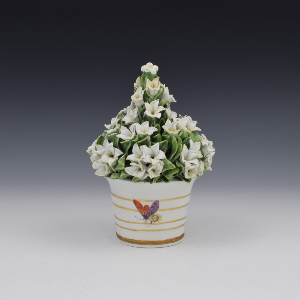 18th Century Derby Porcelain Vase Of Flowers c.1765