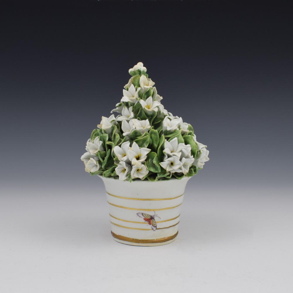 18th Century Derby Porcelain Vase Of Flowers c.1765 View II