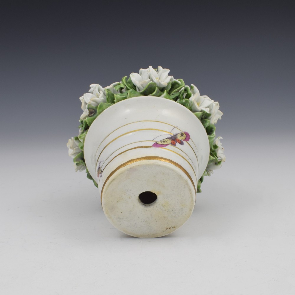 18th Century Derby Porcelain Vase Of Flowers c.1765 View IV