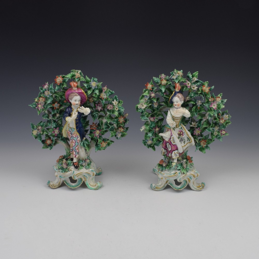 Pair Bow Porcelain Bocage Figures New Dancers c.1765