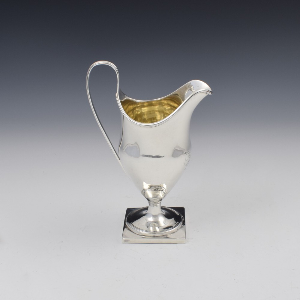 Large Georgian Silver Helmet Cream Jug 1794