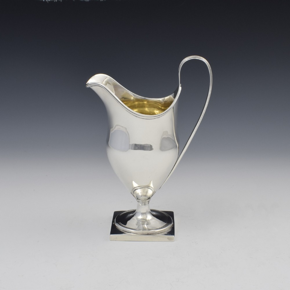 Large Georgian Silver Helmet Cream Jug 1794 View VI