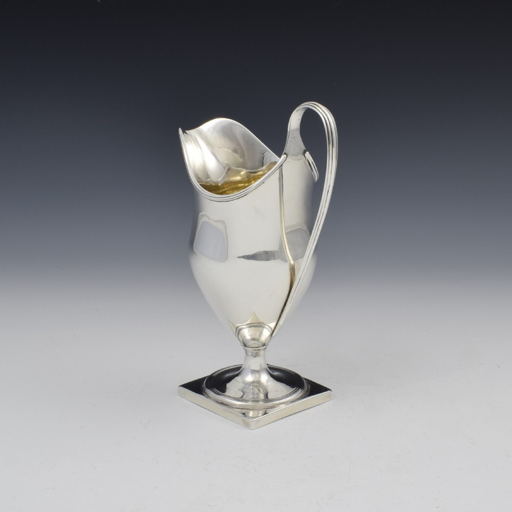 Large Georgian Silver Helmet Cream Jug 1794 View VII