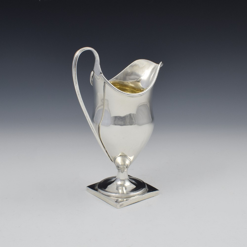 Large Georgian Silver Helmet Cream Jug 1794 View VIII