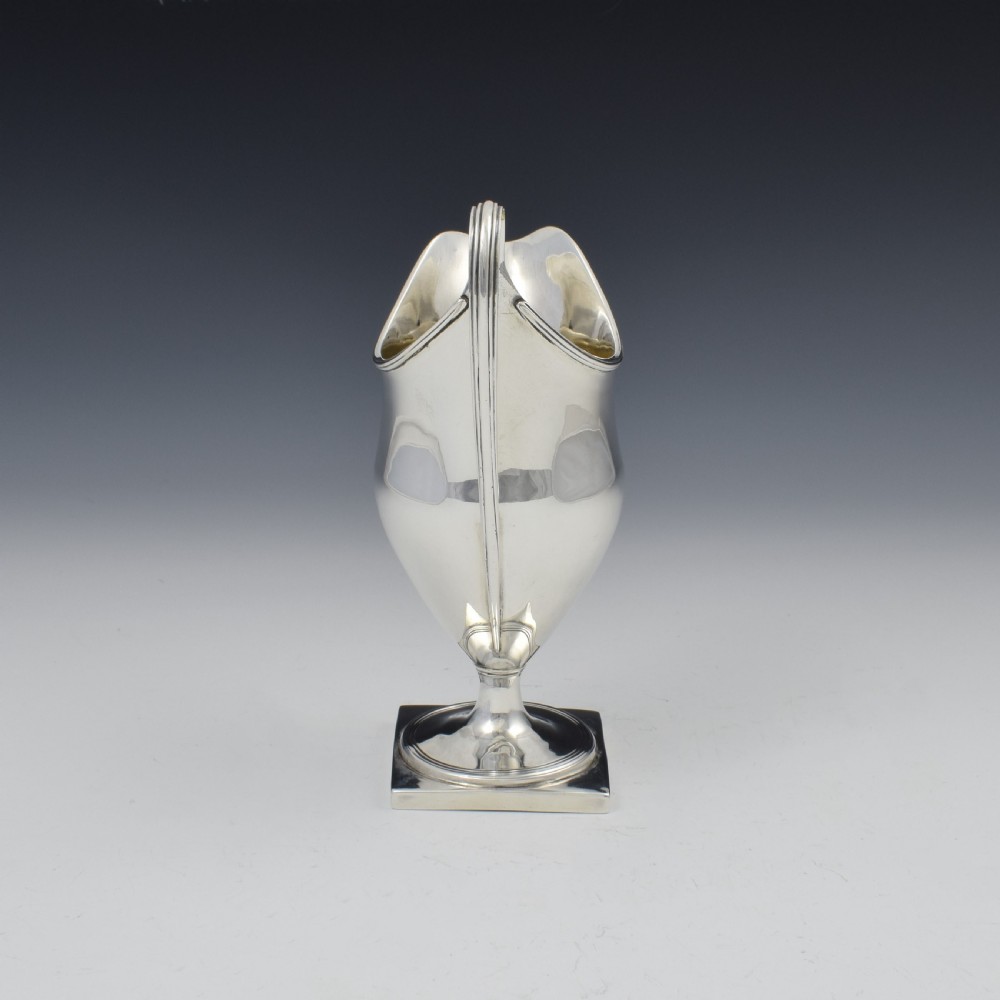 Large Georgian Silver Helmet Cream Jug 1794 View IX
