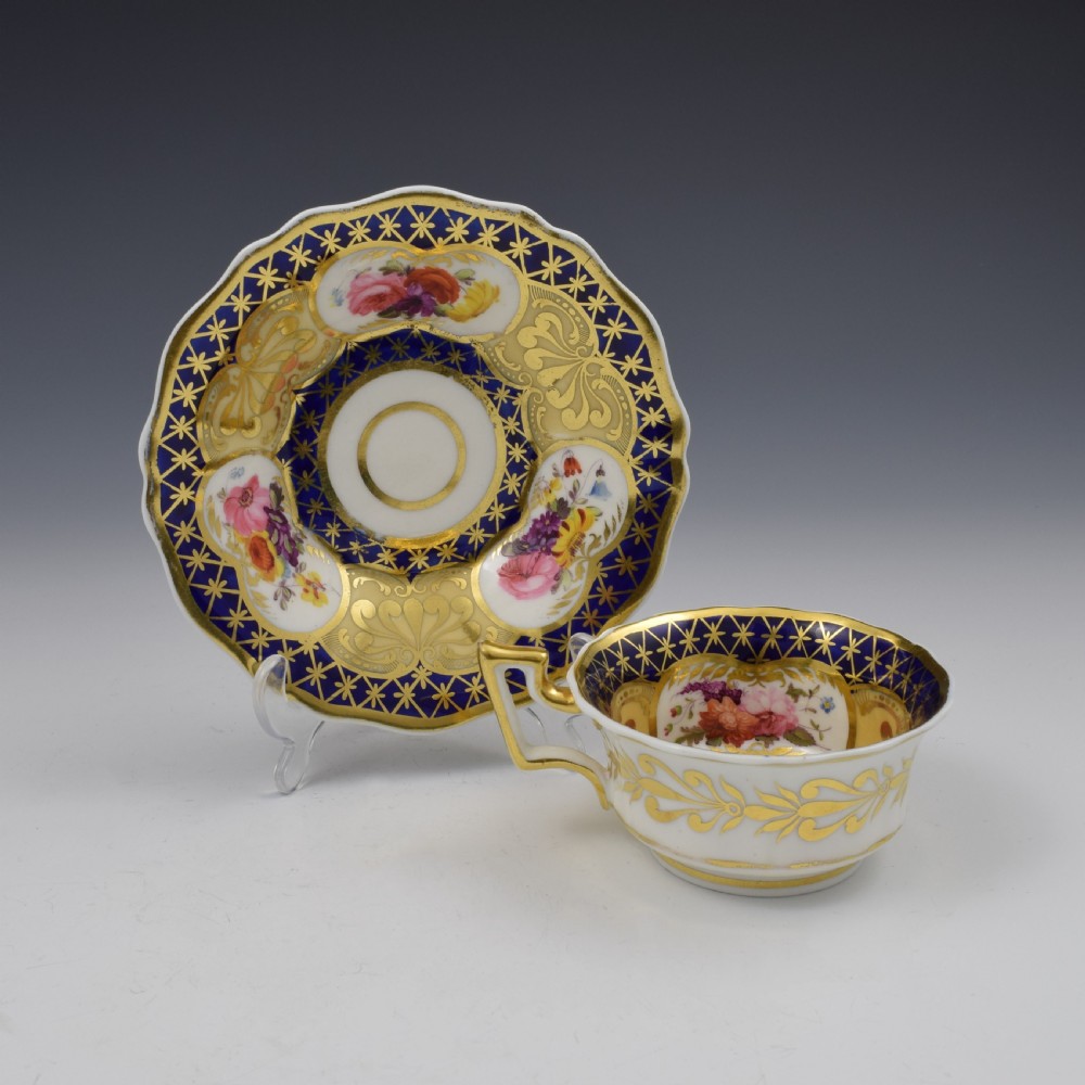 Ridgway Porcelain Tea Cup & Saucer Pattern 2/1114 / 2/1178 c.1820 View II