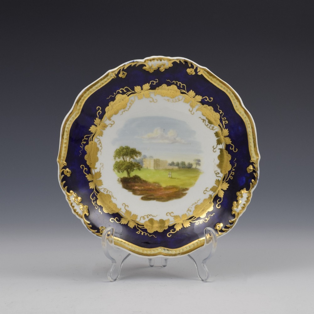 Grainger Worcester Porcelain Cup & Saucer Landscape Trio Pattern 1933 c.1835 View II