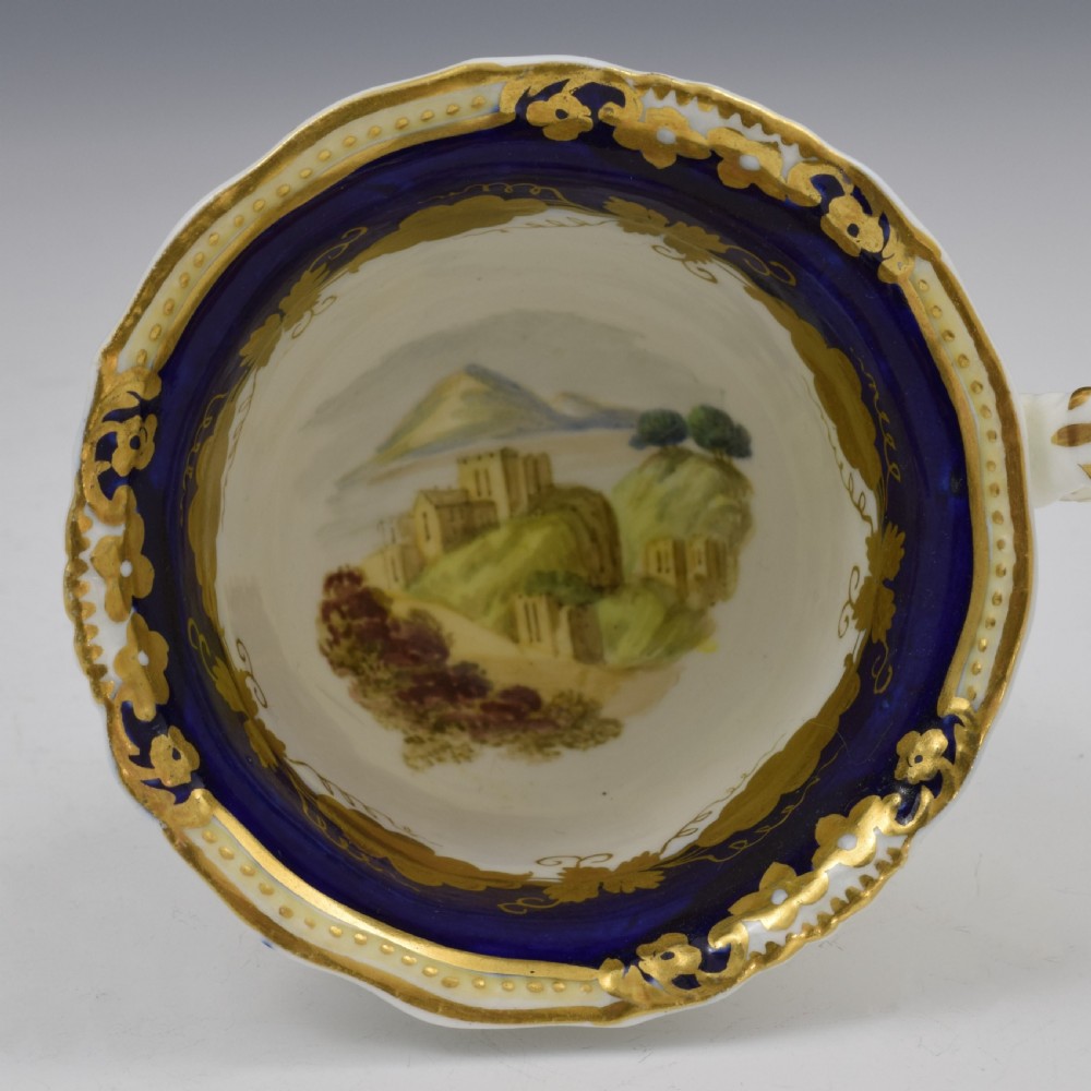 Grainger Worcester Porcelain Cup & Saucer Landscape Trio Pattern 1933 c.1835 View VII