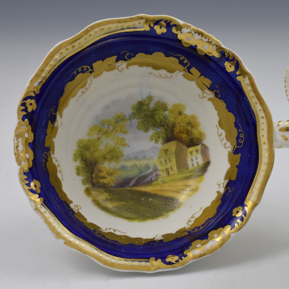 Grainger Worcester Porcelain Cup & Saucer Landscape Trio Pattern 1933 c.1835 View VIII