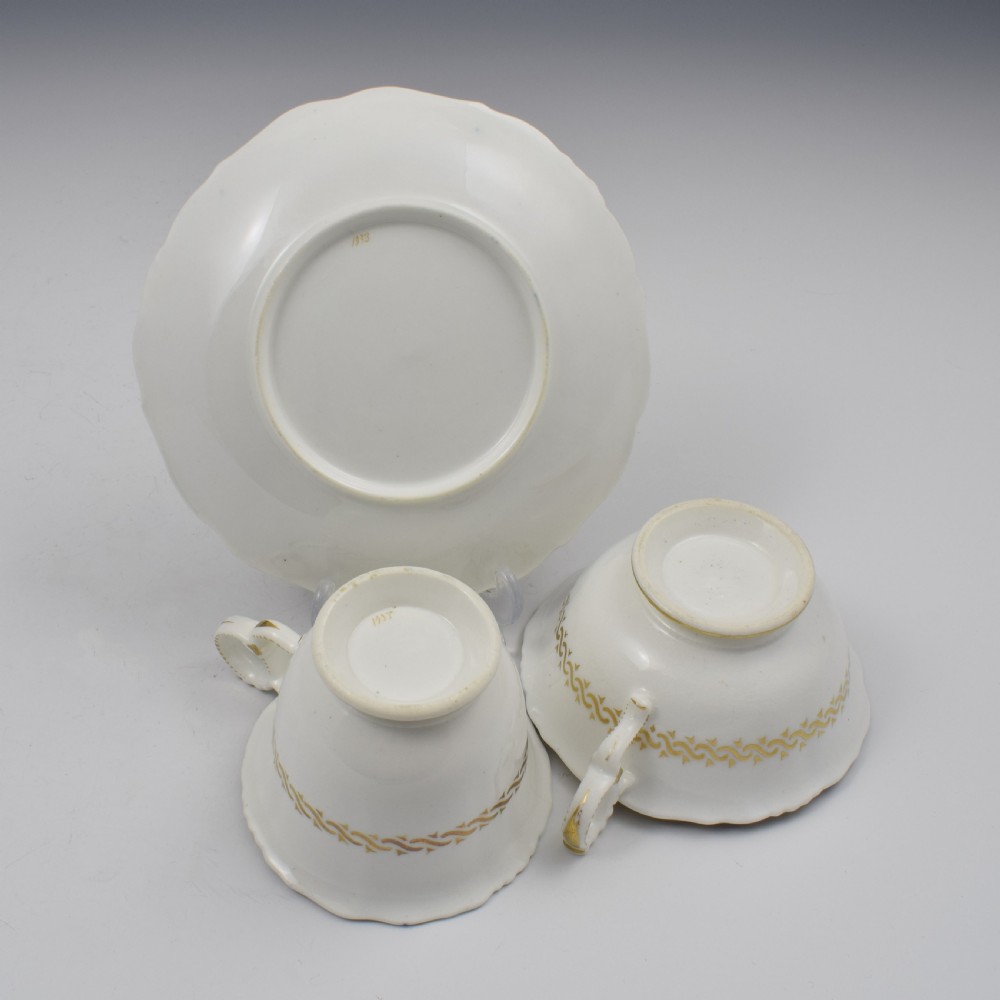 Grainger Worcester Porcelain Cup & Saucer Landscape Trio Pattern 1933 c.1835 View IX