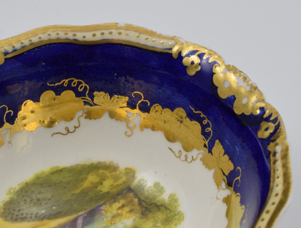Grainger Worcester Porcelain Cup & Saucer Landscape Trio Pattern 1933 c.1835 View X