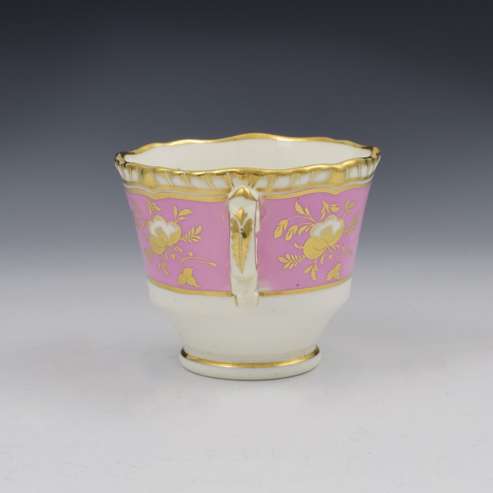 H & R Daniel Porcelain Gadrooned Coffee Cup Pattern 3877 c.1825 View III
