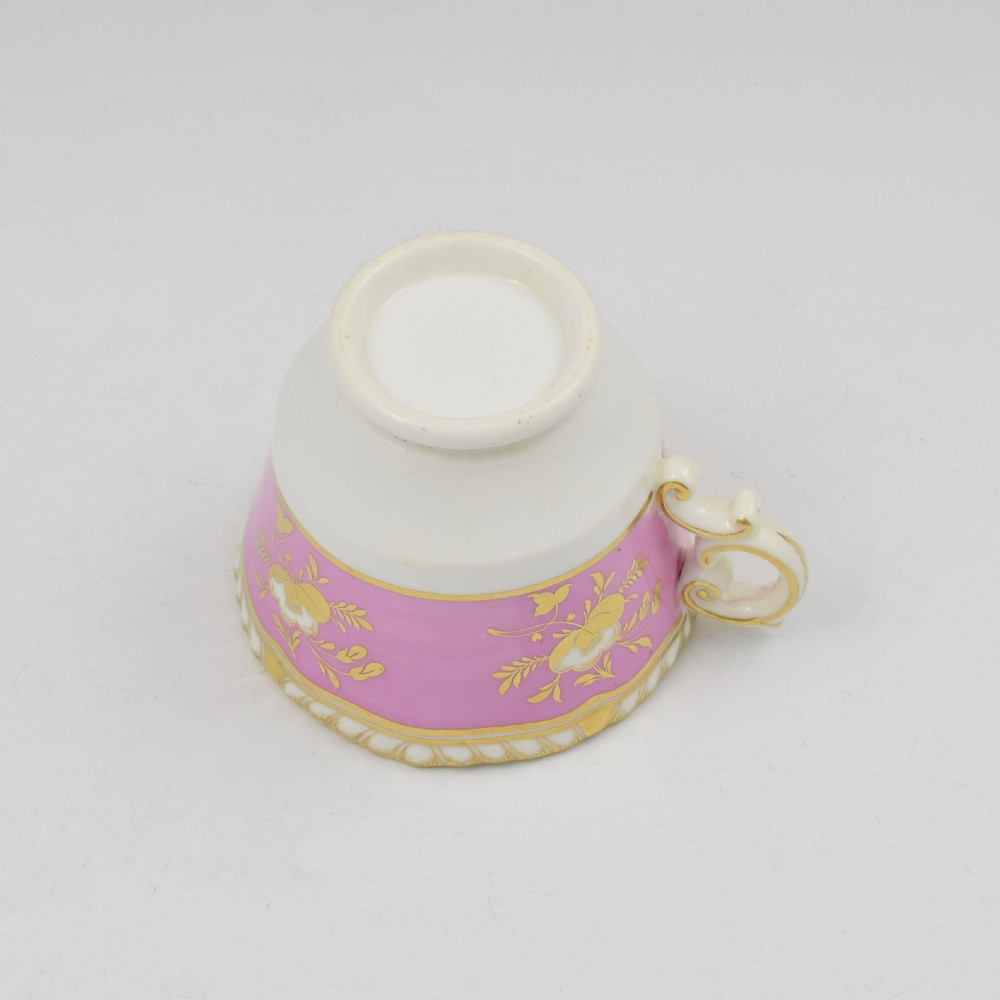 H & R Daniel Porcelain Gadrooned Coffee Cup Pattern 3877 c.1825 View VIII