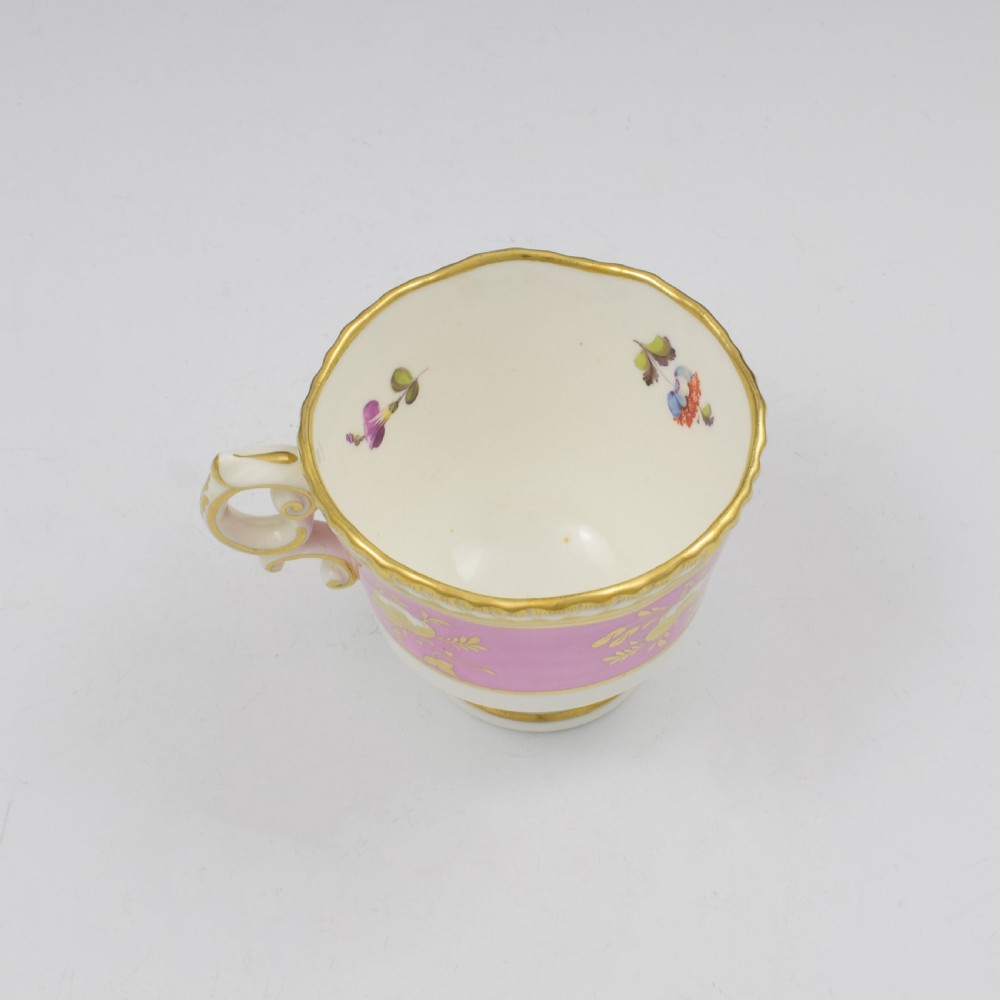 H & R Daniel Porcelain Gadrooned Coffee Cup Pattern 3877 c.1825 View IX