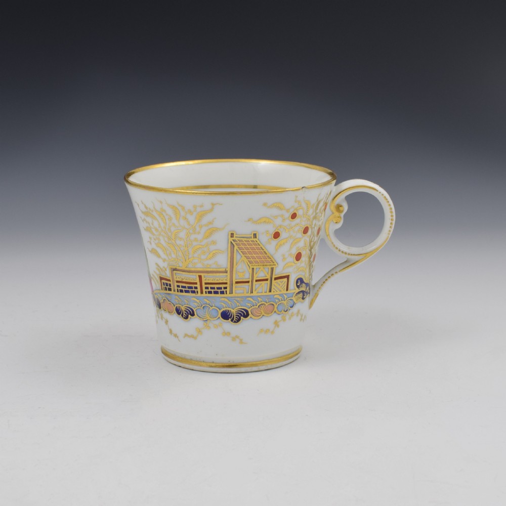 Chamberlain Worcester Porcelain Tapered Coffee Can Chinoiserie Pattern 767 View III