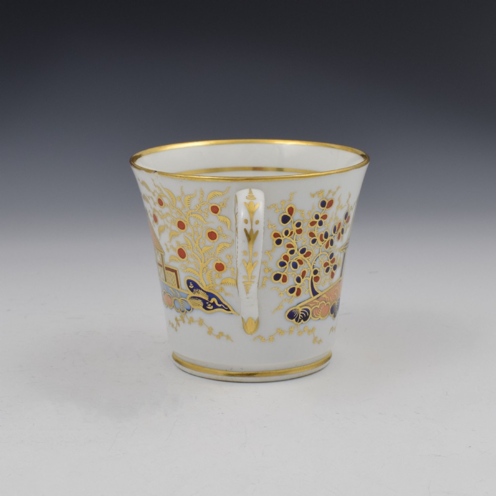 Chamberlain Worcester Porcelain Tapered Coffee Can Chinoiserie Pattern 767 View IV