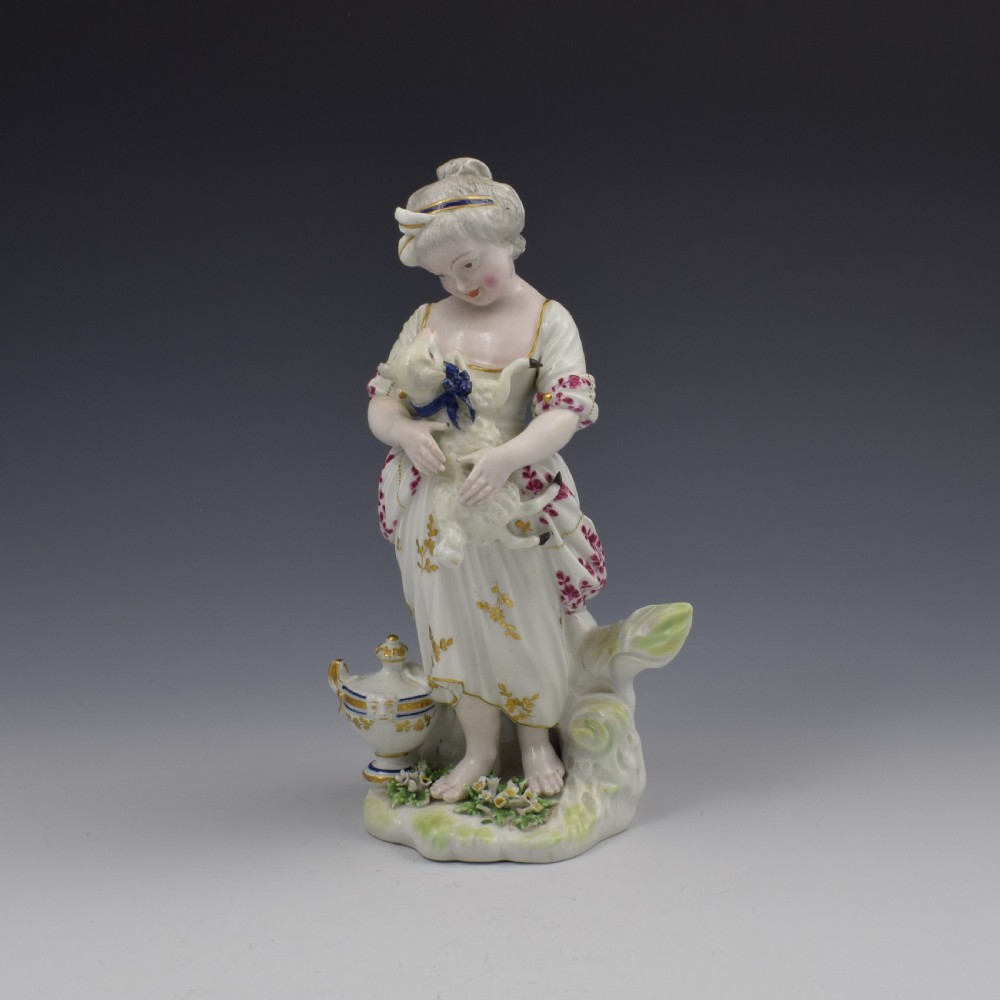 Derby Porcelain Patch Mark Figure 