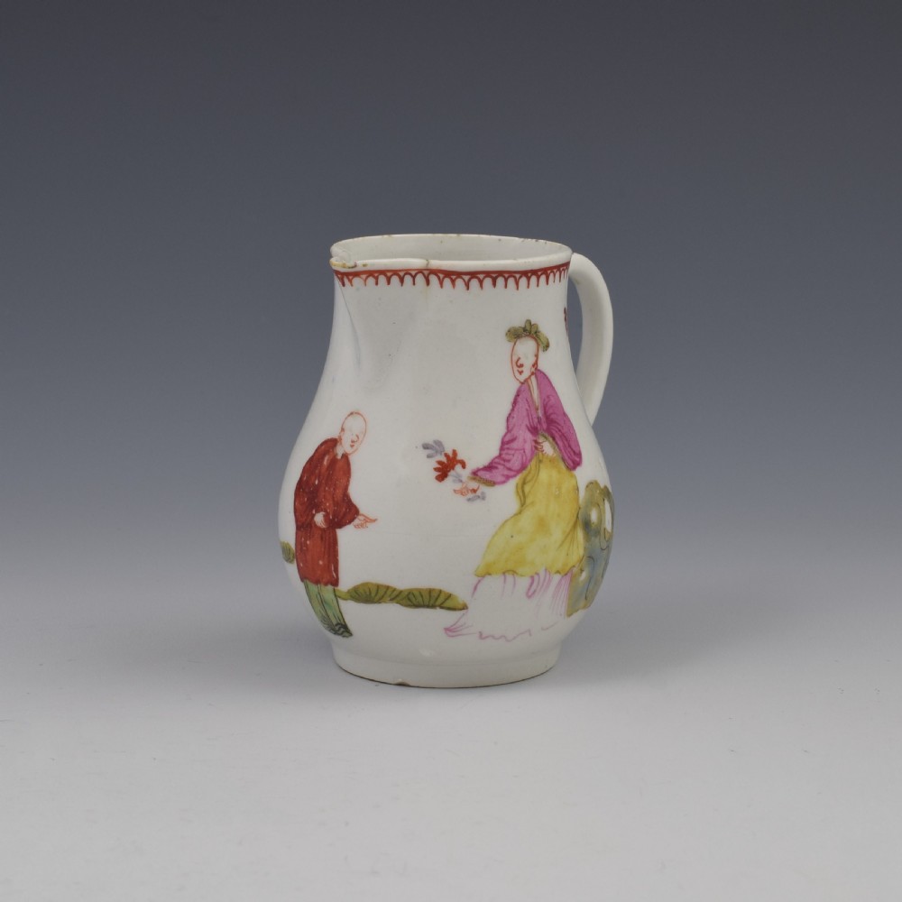 Bow Porcelain Mandarin Pattern Sparrow Beak Cream Jug c.1760 View II