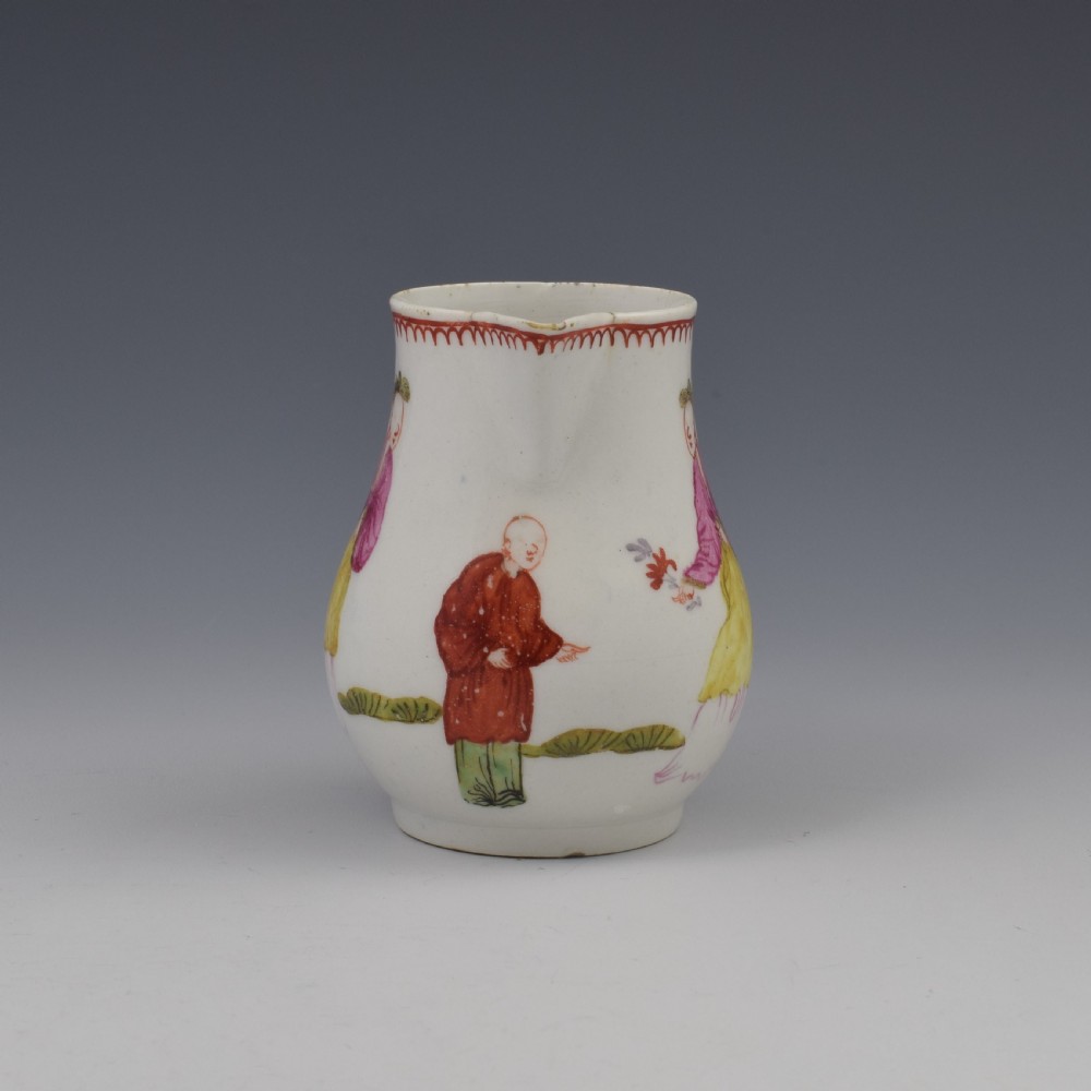 Bow Porcelain Mandarin Pattern Sparrow Beak Cream Jug c.1760 View III