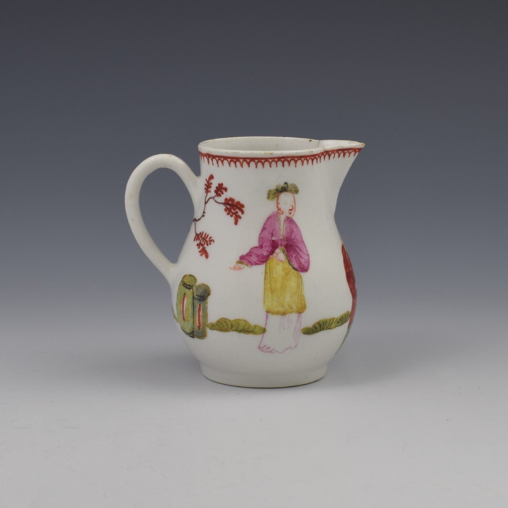Bow Porcelain Mandarin Pattern Sparrow Beak Cream Jug c.1760 View V
