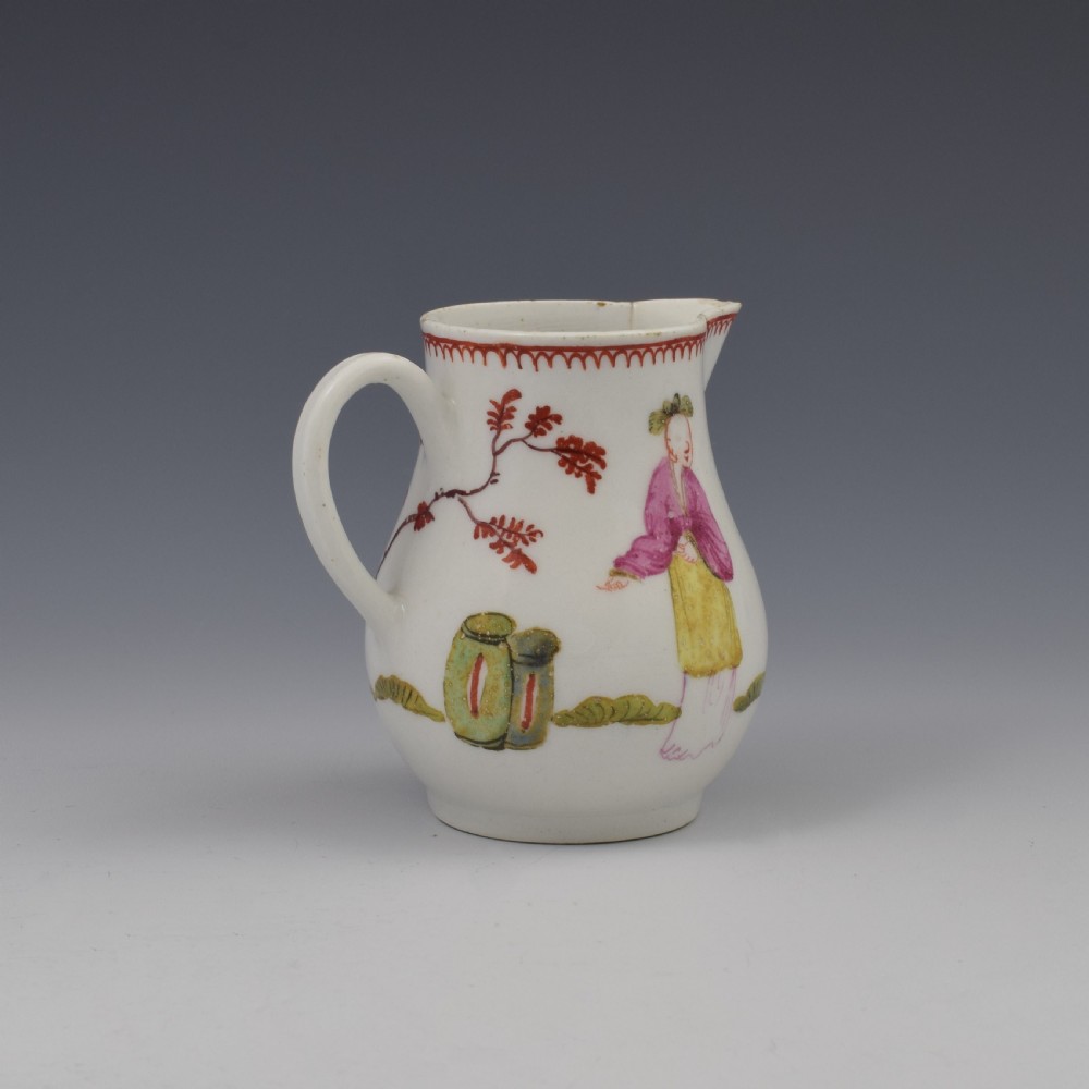 Bow Porcelain Mandarin Pattern Sparrow Beak Cream Jug c.1760 View VI