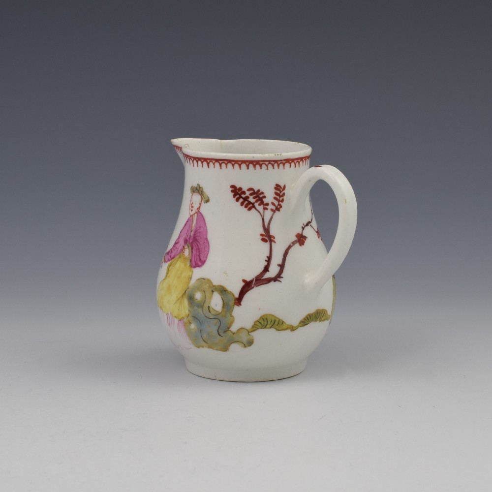 Bow Porcelain Mandarin Pattern Sparrow Beak Cream Jug c.1760 View VIII