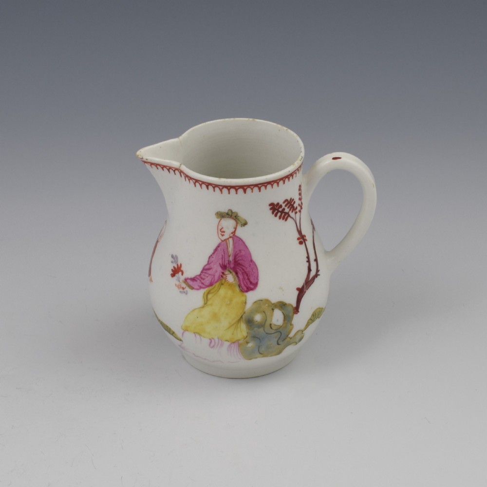 Bow Porcelain Mandarin Pattern Sparrow Beak Cream Jug c.1760 View X