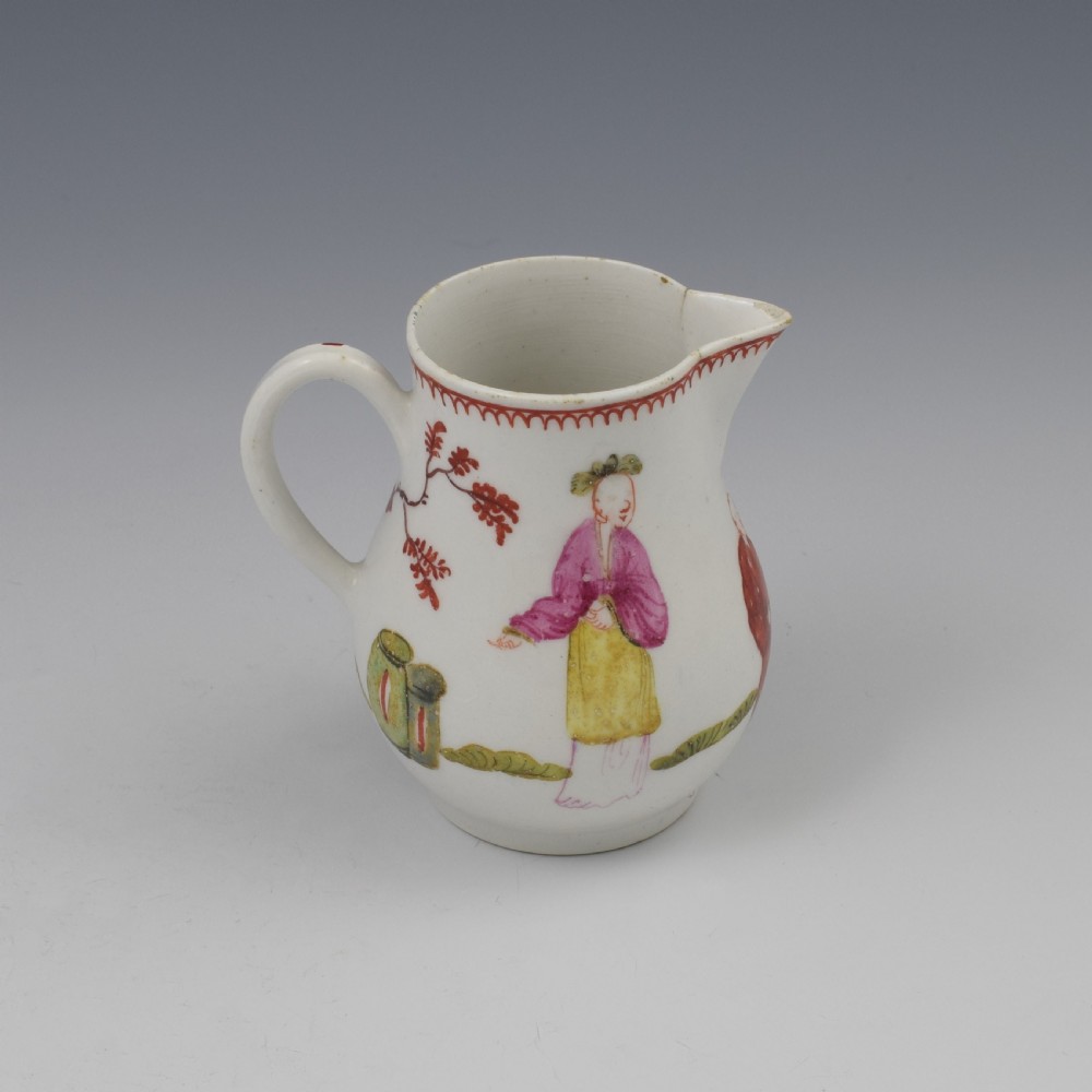 Bow Porcelain Mandarin Pattern Sparrow Beak Cream Jug c.1760 View XI