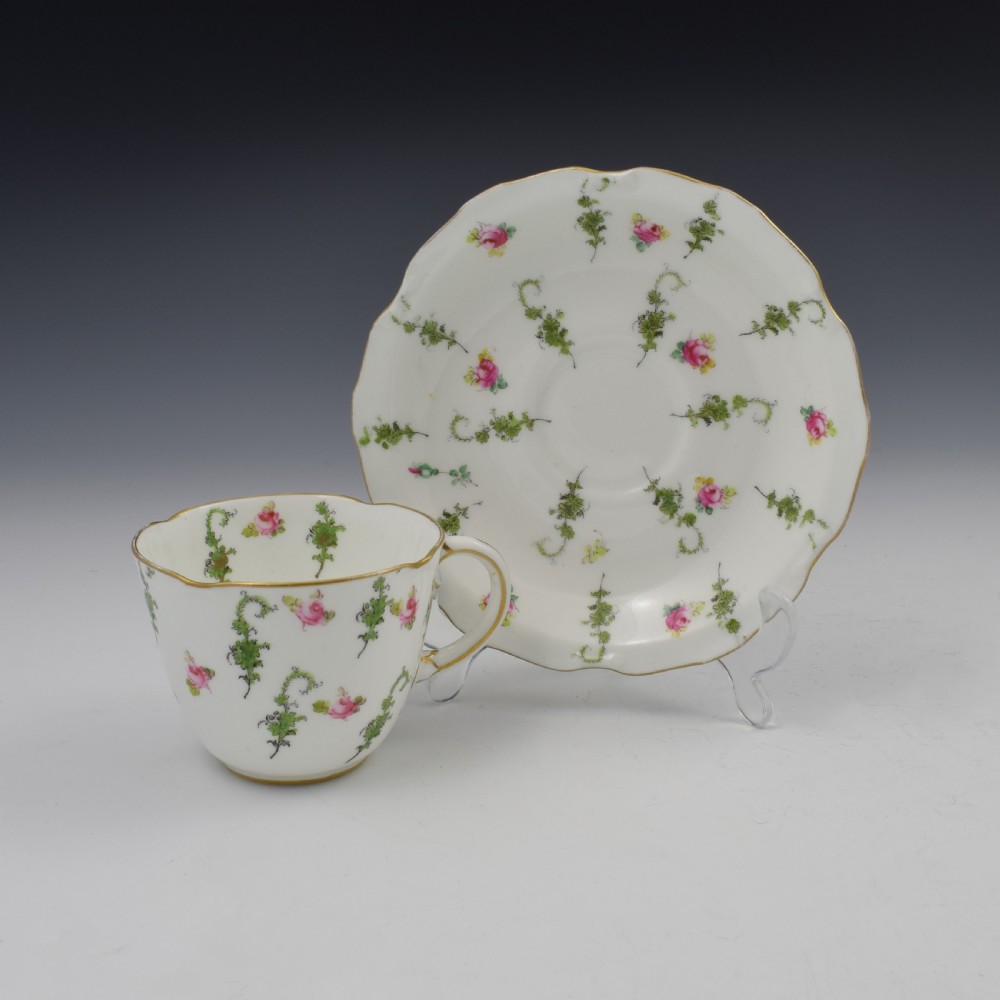 Edwardian Royal Crown Derby Porcelain Cup & Saucer 6840