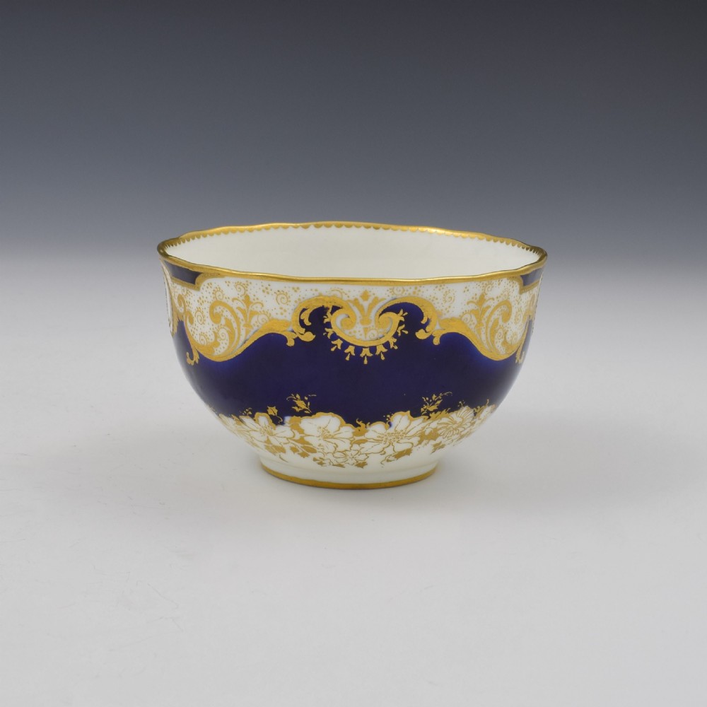 Fine Edwardian Royal Crown Derby Porcelain Tea Cup & Saucer 7347 View VI