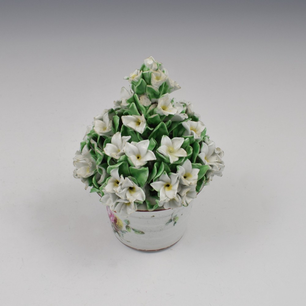 18th Century Derby Porcelain Vase Of Flowers c.1765 View VII