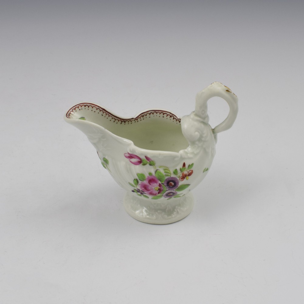 First Period Worcester Porcelain Dolphin Ewer Cream Boat c.1765-1770 View XII