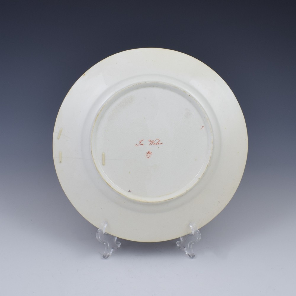 Derby Porcelain Dessert Plate George Robertson Landscape View In Wales View III