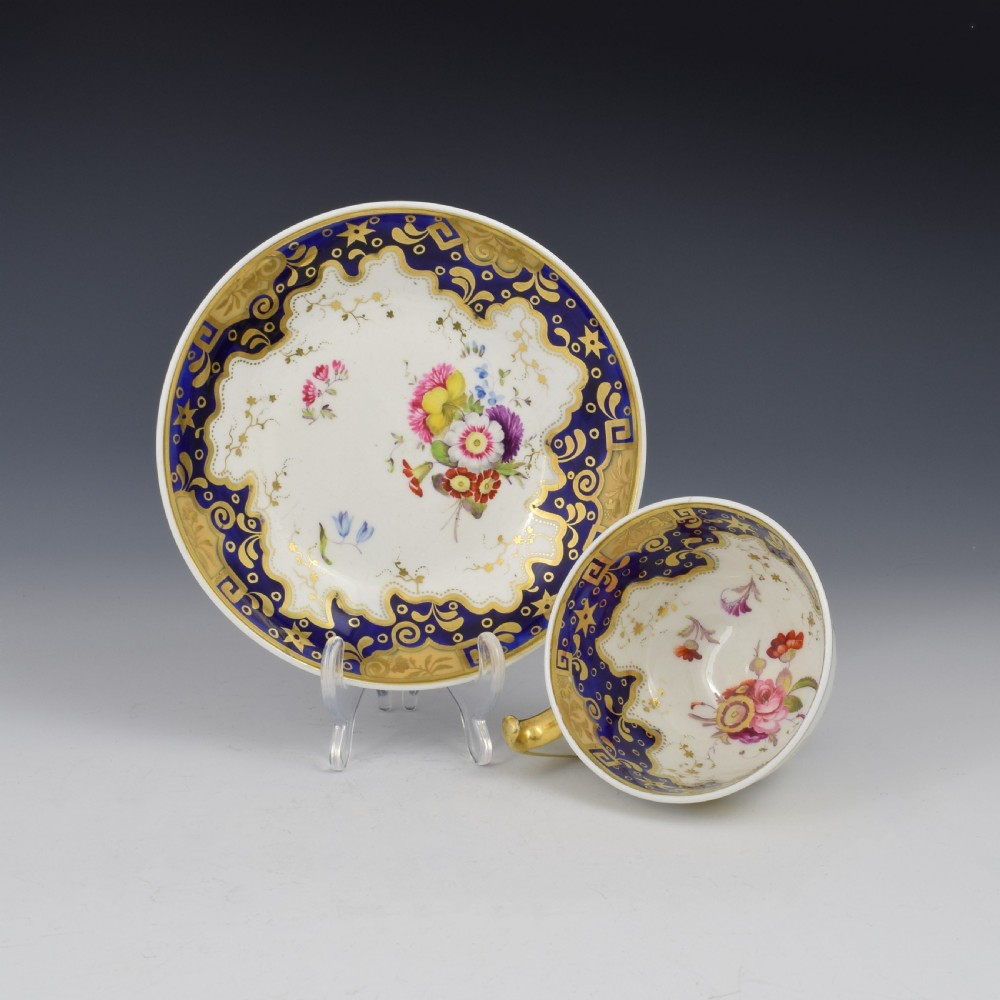Ridgway Porcelain Coffee Cup & Saucer Pattern 2/739 c.1825 View II