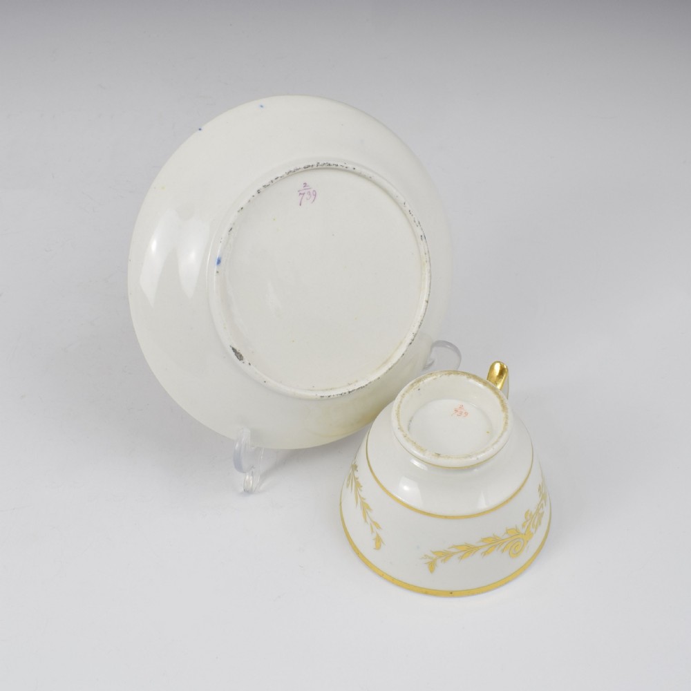 Ridgway Porcelain Coffee Cup & Saucer Pattern 2/739 c.1825 View X